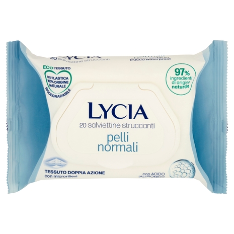 Lycia salviettine struccanti pelli normali con Acido Ialuronico 20 pz